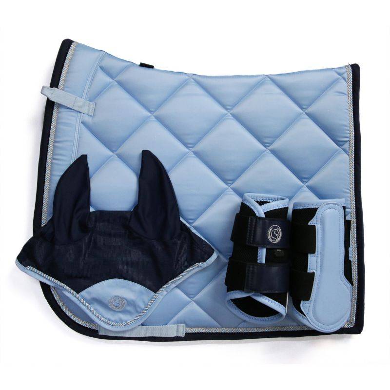 TF horses light blue barrier horse sweat dance saddle sweat drawer set Mallo ear hood leggings partaroon supplies