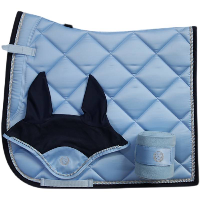 TF horses light blue barrier horse sweat dance saddle sweat drawer set Mallo ear hood leggings partaroon supplies