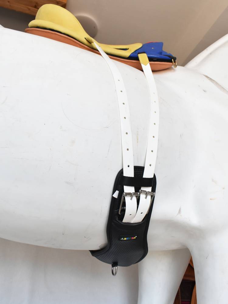 Pirellial saddle belt Dance belly belly belly belly belly saddling belt double slide stretch buckle D ring saddle belly zone 60cm anti -burning belly