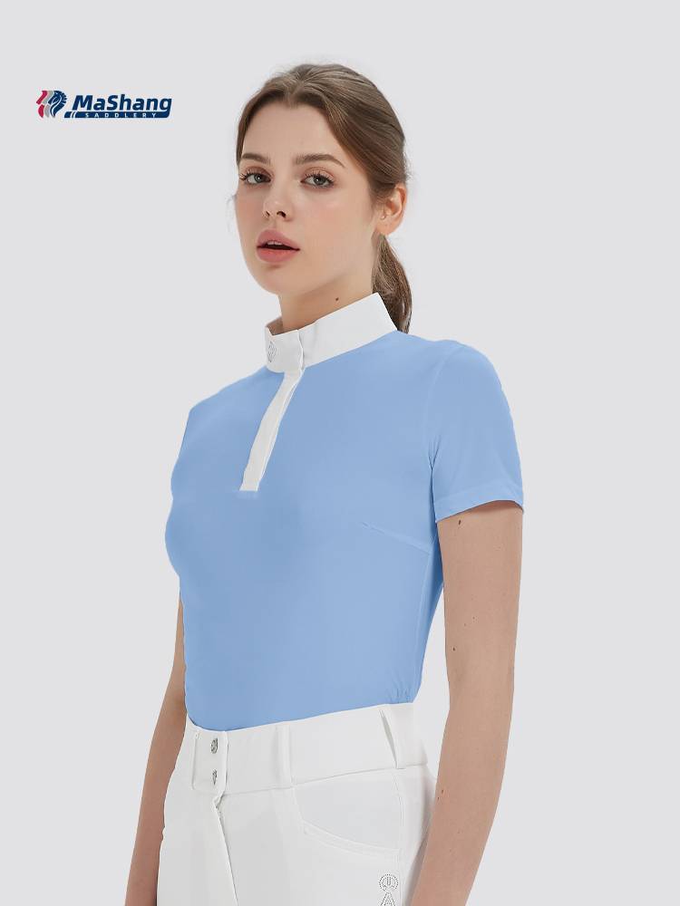 Mashangma's adult female equestrian short -sleeved T -shirt summer riding a tunk T -shirt training competition Knight clothing