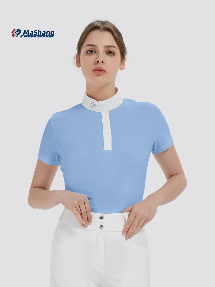 Mashangma's adult female equestrian short -sleeved T -shirt summer riding a tunk T -shirt training competition Knight clothing