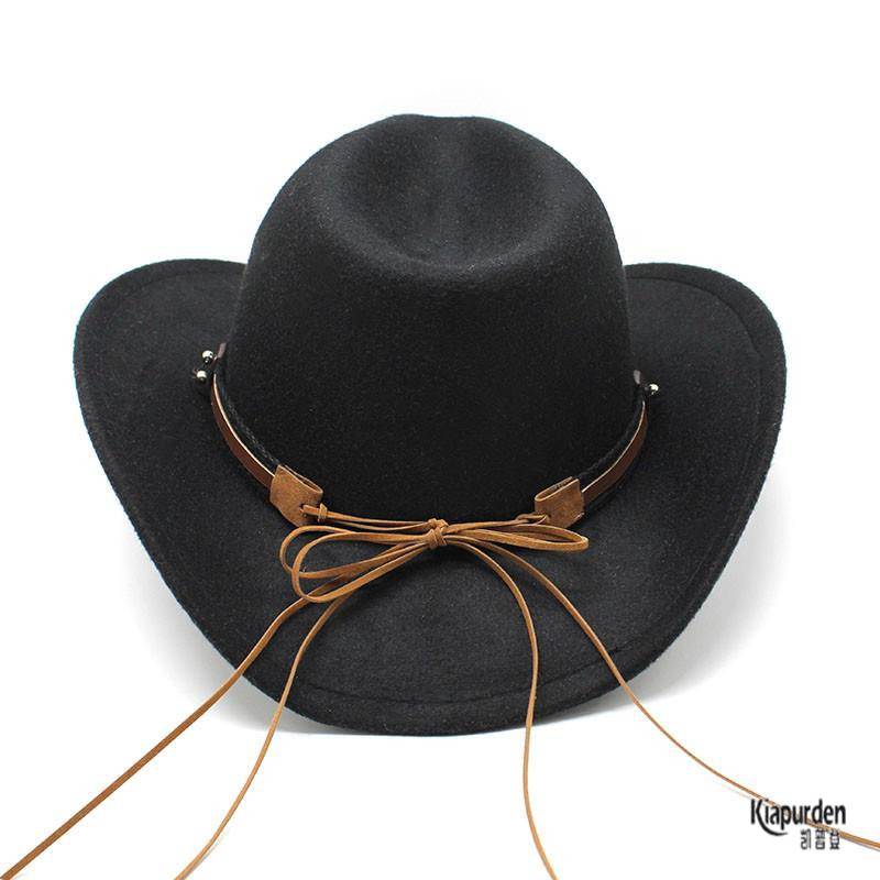 Western denim men's hat black knight hat men and women riding hat equivalent hats metal cattle head hats