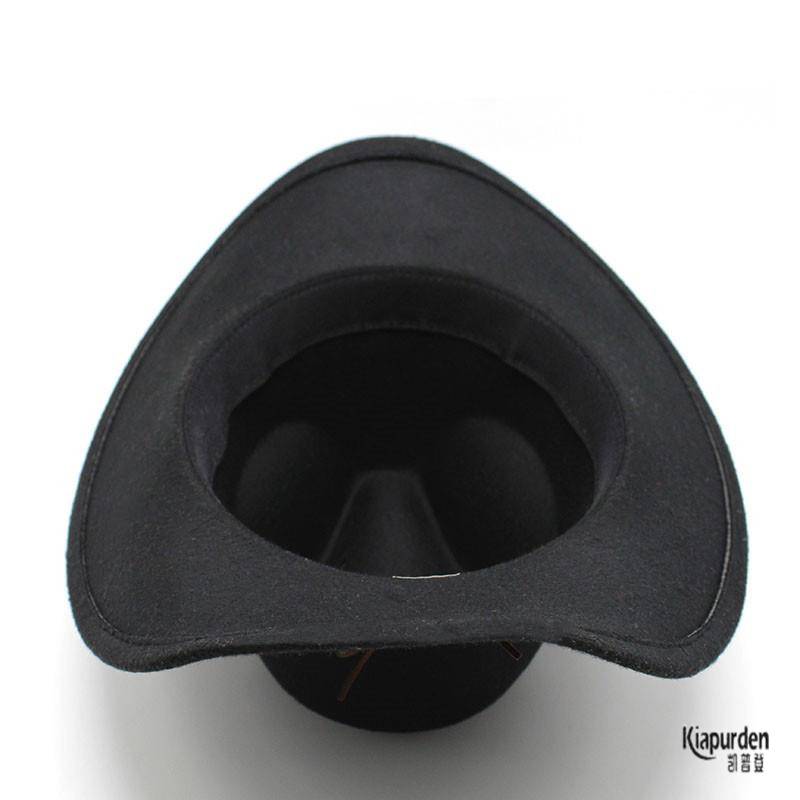 Western denim men's hat black knight hat men and women riding hat equivalent hats metal cattle head hats