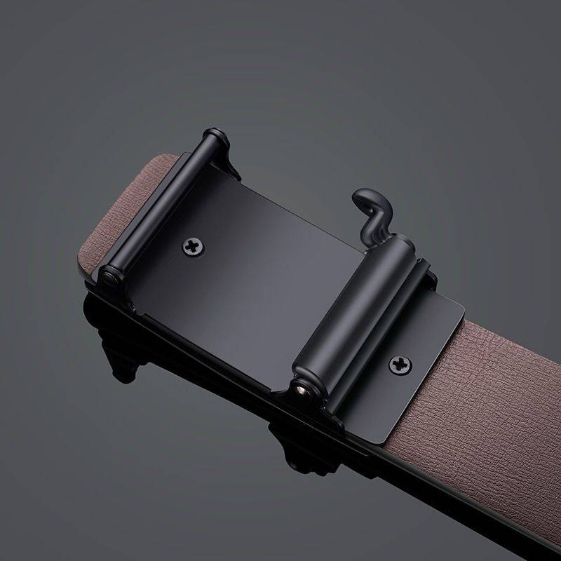 CureWekerienless Buckle Men's leather belt automatic buckle pure leather genuine casual business pants belt