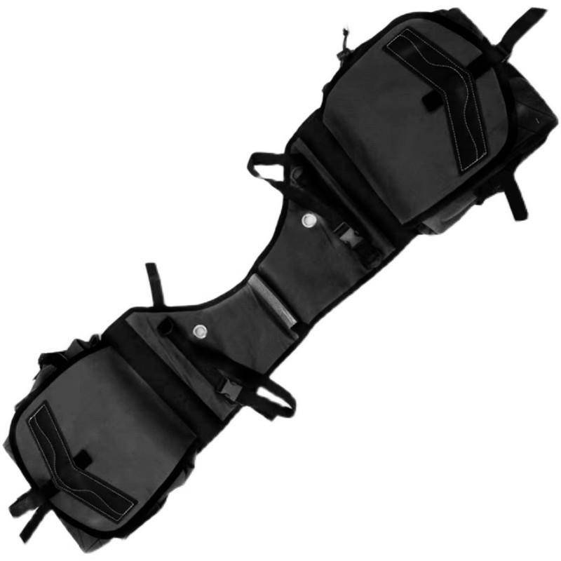 A saddle bag and a saddle pack and a horse bag