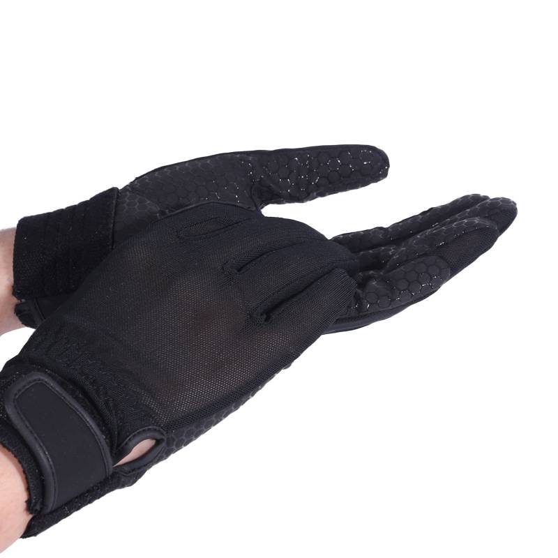 Horses with horse-backing gloves