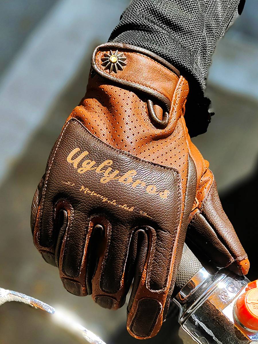 Uglybros ugly brothers retro motorcycle gloves locomotive leather Harley riding spring and summer leather breathable men and women