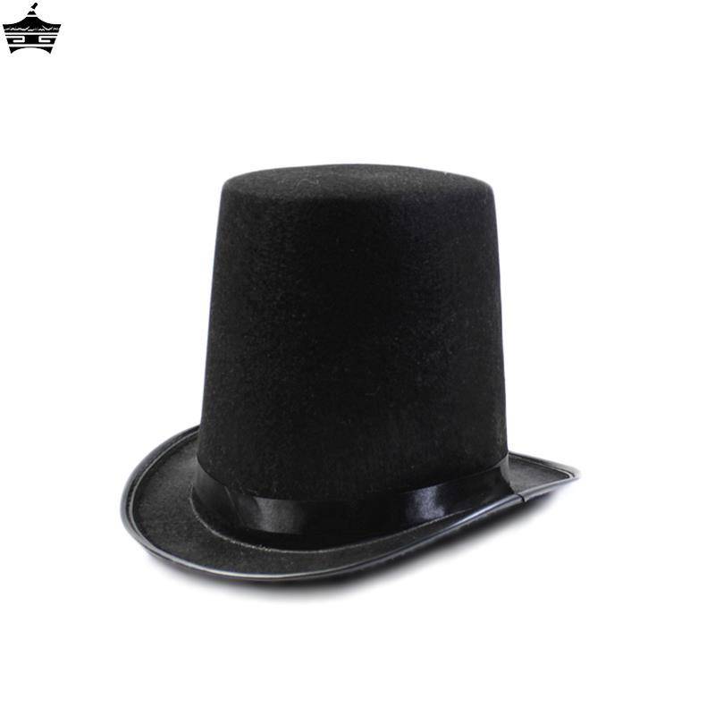 the black hat magician's 20-and-gold lincoln hat, and the blue hat, the french high hat