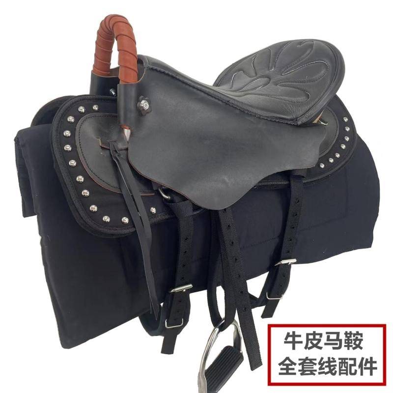 Large-sized cow-skin-backed black + full-wire accessories