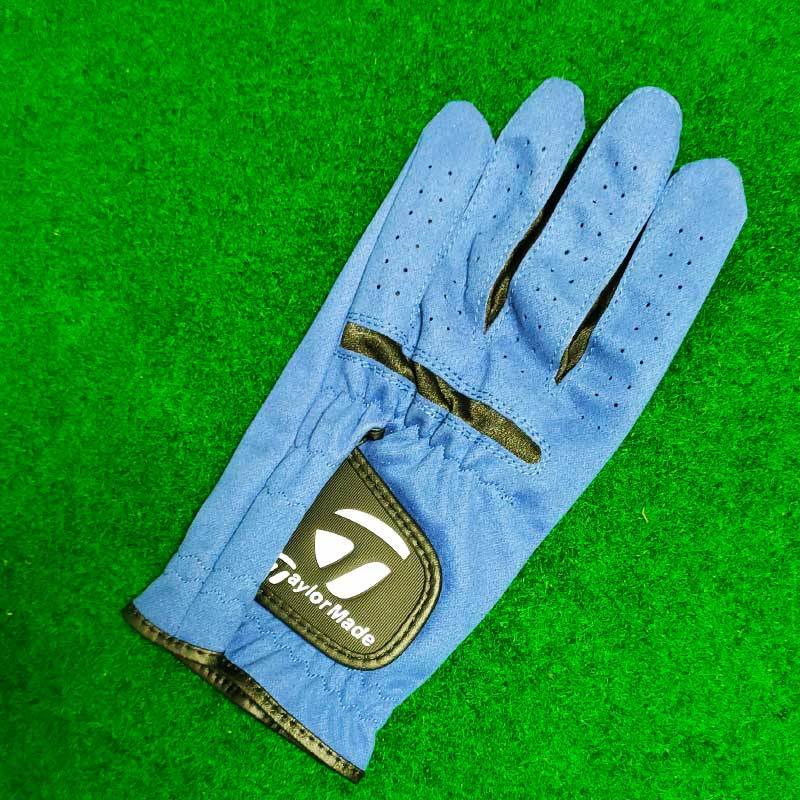 importing a new package of slurry and air-fingers for the left hand of a man with super-fibre-bolf gloves