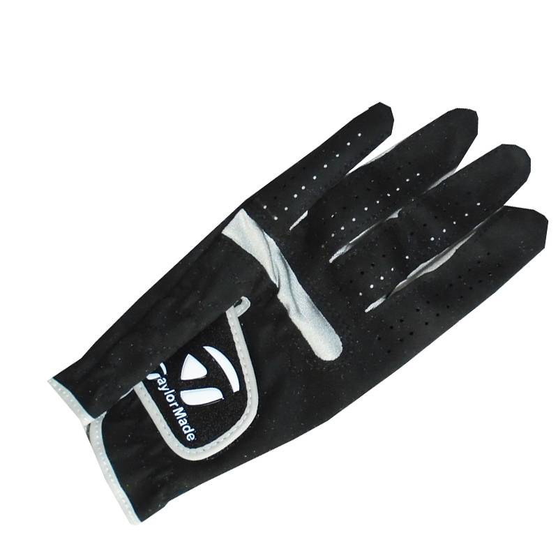 importing a new package of slurry and air-fingers for the left hand of a man with super-fibre-bolf gloves