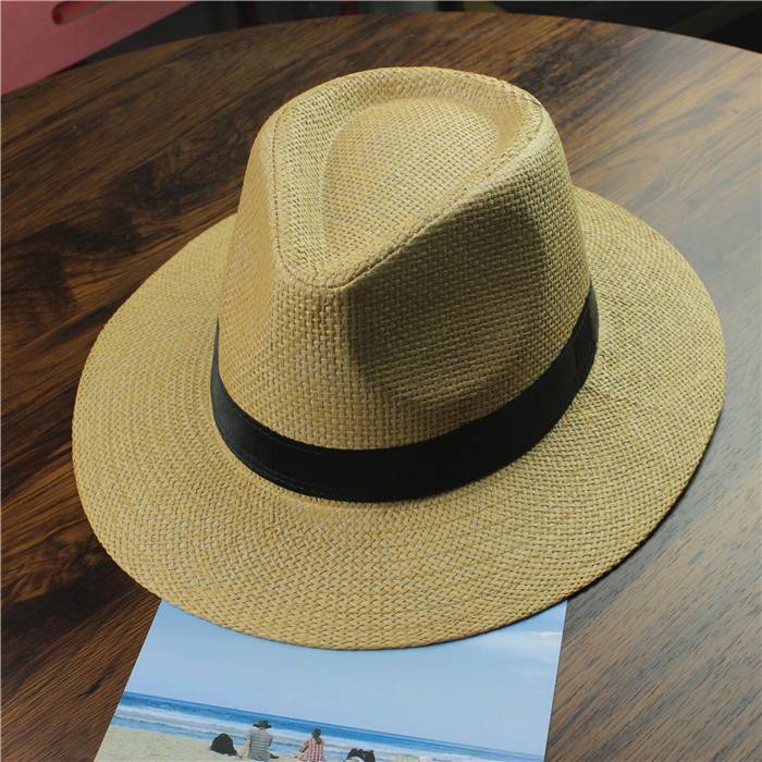 Middle -aged and elderly hats Male summer sun hat casual outdoor straw hat Summer straw hats Elderly dad dad cuckold