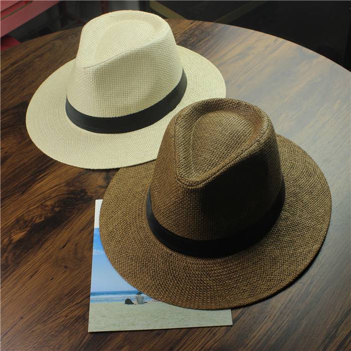 Middle -aged and elderly hats Male summer sun hat casual outdoor straw hat Summer straw hats Elderly dad dad cuckold