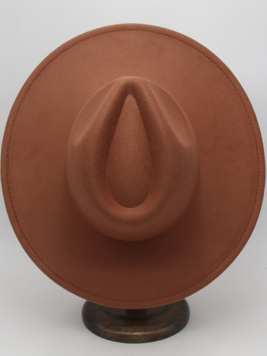 9.5cm Big Eaves British Wind Hat wide eaves European and American Jazz Hat Simple felt hat Classic retro woolen hat men and women
