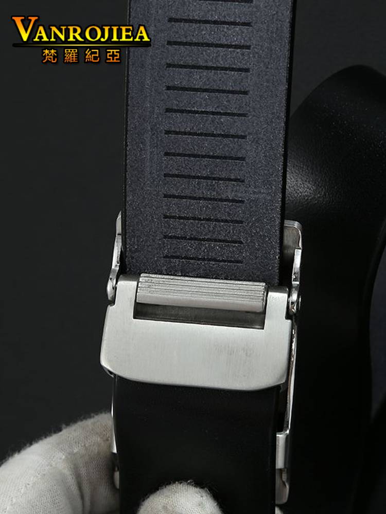 Stainless steel pants lead the Thai crocodile belt buckle head -free automatic leather leading male 304 rolling belt pitch