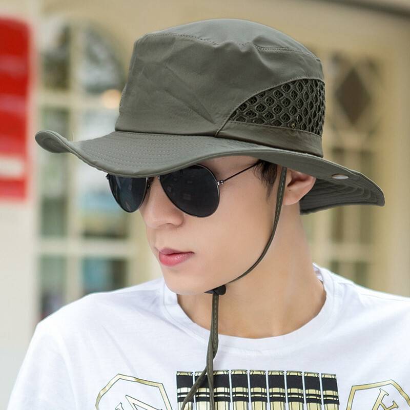 EXP21Z-S frog clothing hat new round-side hat fan camouflage Gonny hat sunscreen sun hat climbing fishing fisherman hat