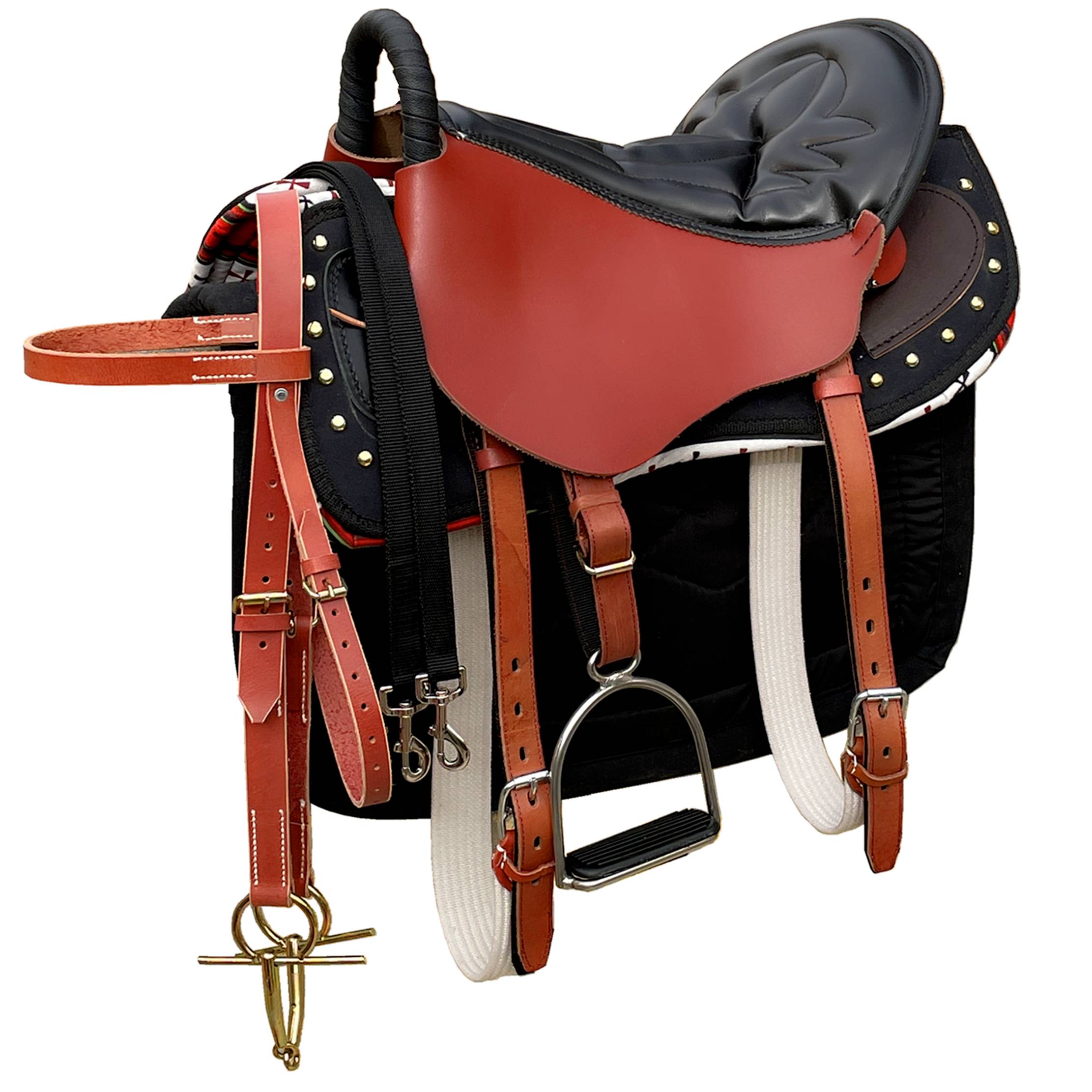 Scenic tourist saddle cushion Mongolian saddle horses new cowhide tourist saddling horse saddling horse riding supplies