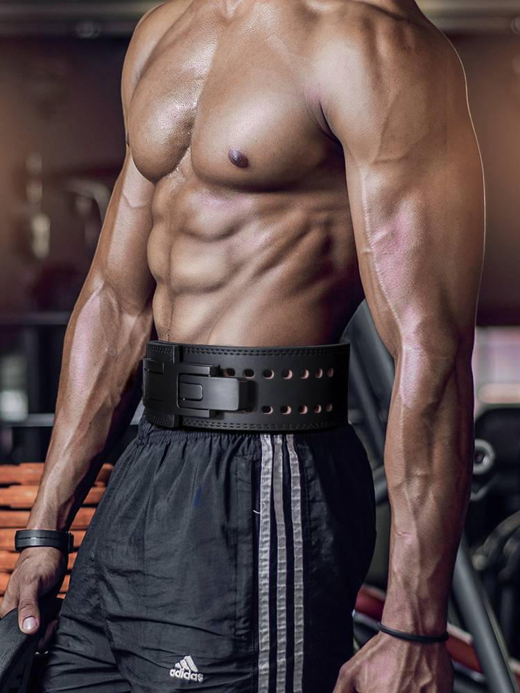 Power Raise the fitness belt fast buckle, squat tidelle leather leverage, weightlifting and beautiful protective gear, male non -SBD
