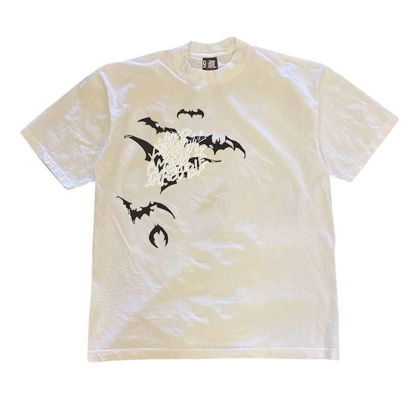 Money and charitable 260 grams of heavy cotton!Dark Bat Tide Oversize loose