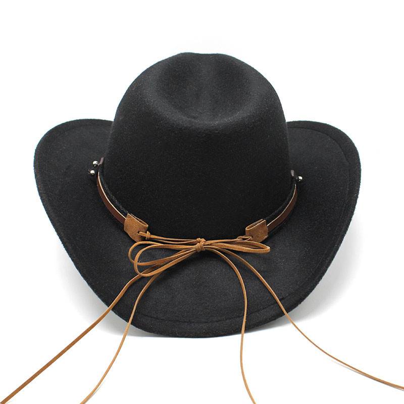 Western denim men's hat black knight hat men and women riding hat equivalent hats metal cattle head hats
