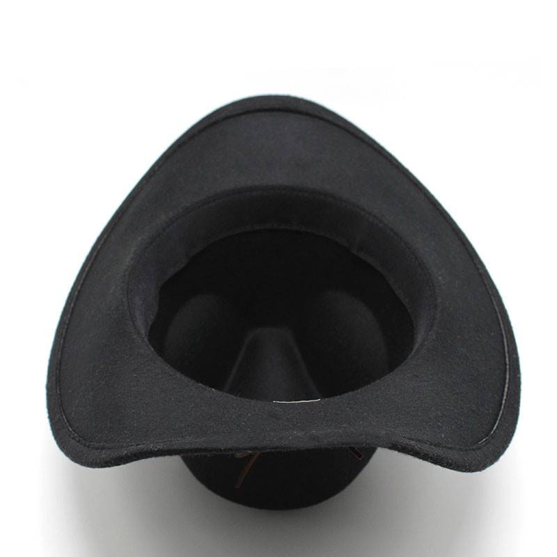 Western denim men's hat black knight hat men and women riding hat equivalent hats metal cattle head hats