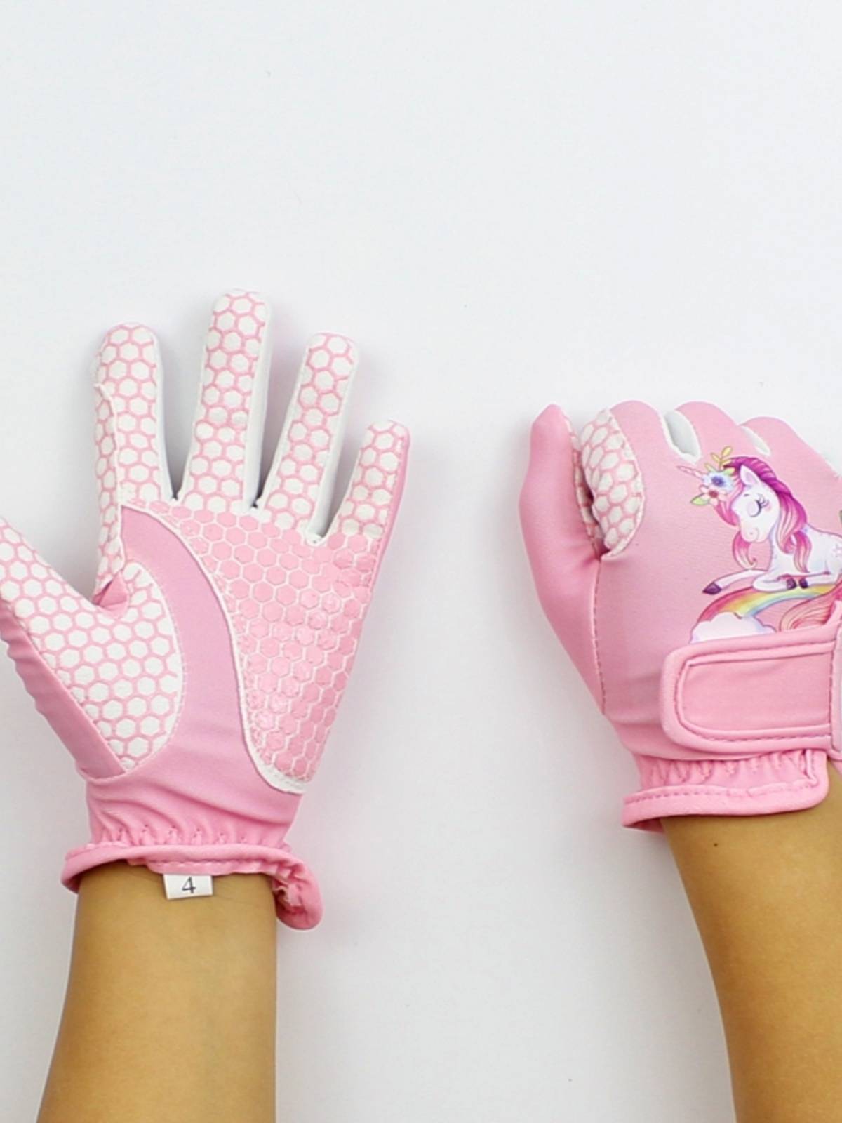 Children's cartoon equestrian glove professional equestrian equestrian equipment children and women four seasons breathable, anti -slip, wear -resistant riding gloves