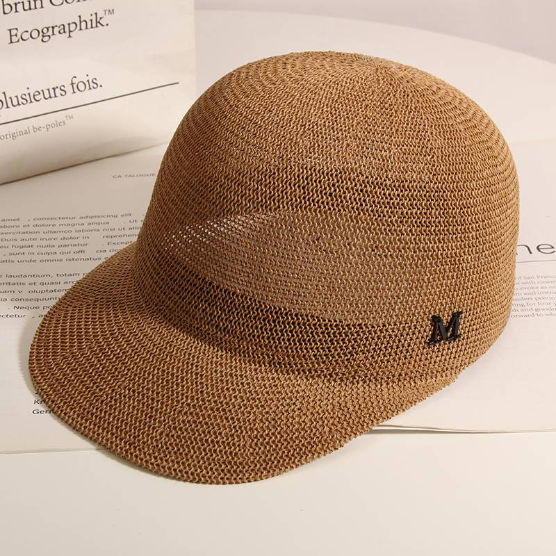 Hat girl spring and summer new straw hat sunscreen sun hat, rider hooded hat, men's breathable baseball hat, peaked hat
