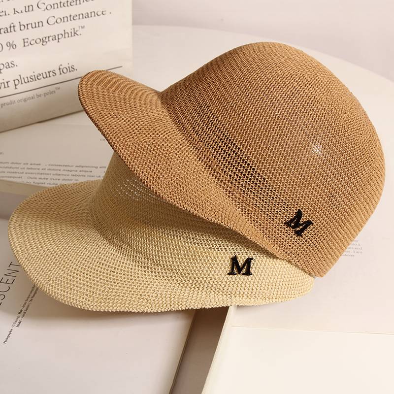 Hat girl spring and summer new straw hat sunscreen sun hat, rider hooded hat, men's breathable baseball hat, peaked hat