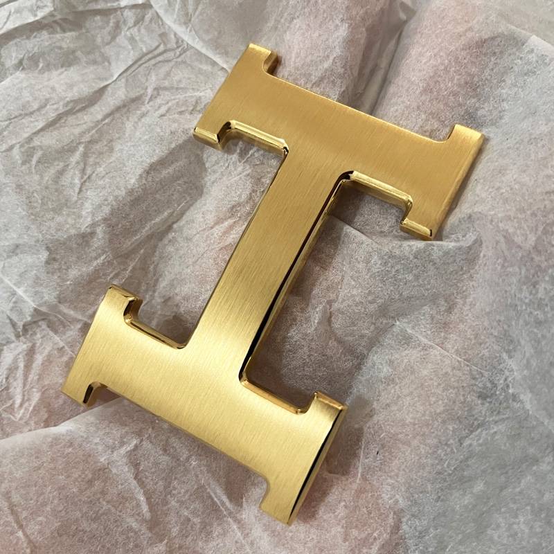 Stainless steel is suitable for Hermesf's accessories leather leading men's pure bronze buckle flat smooth workers buckle head buckle without body