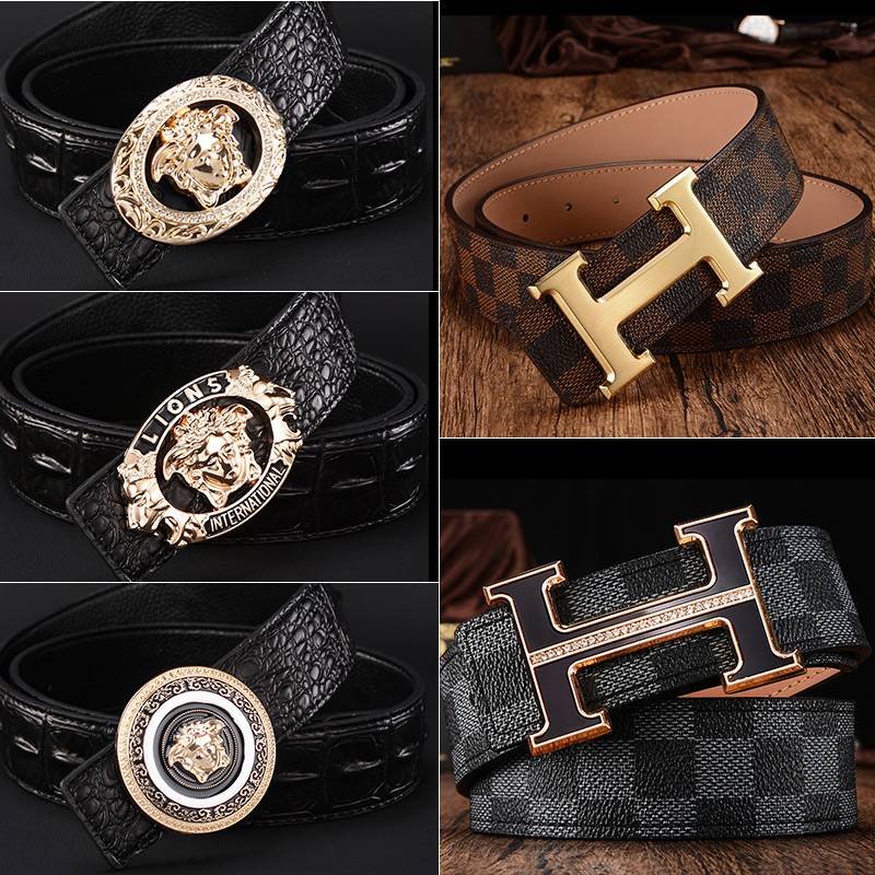 The new model is suitable for Paul Eros inner buckle belt men, young people luxury casual business leather pants belt