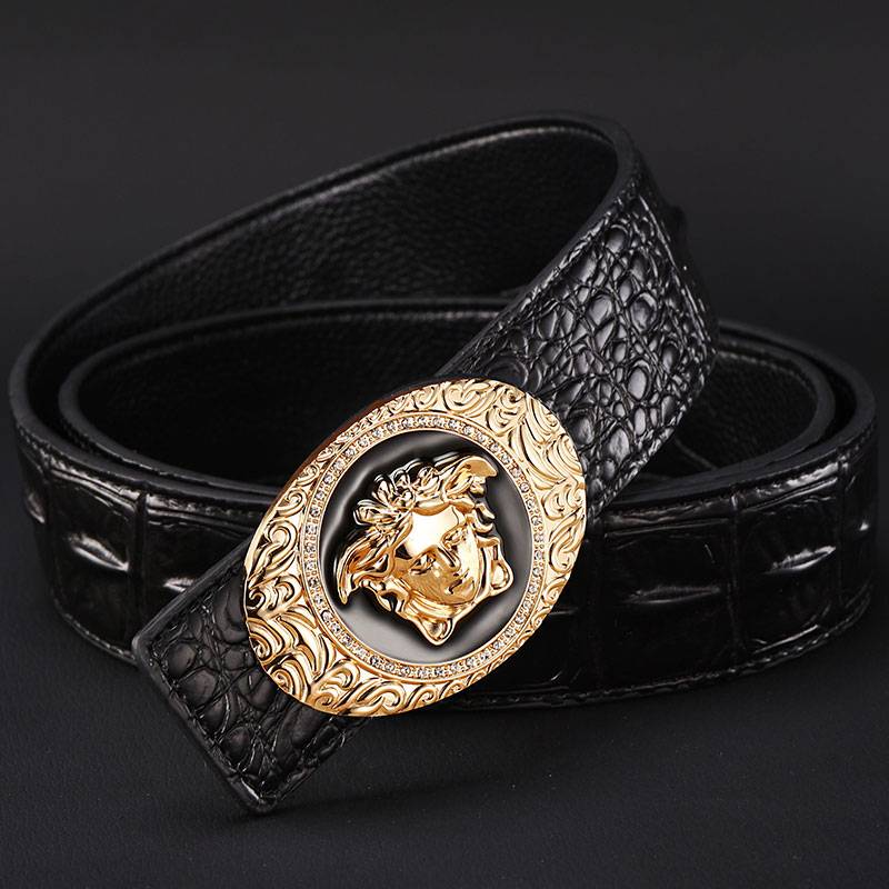 The new model is suitable for Paul Eros inner buckle belt men, young people luxury casual business leather pants belt