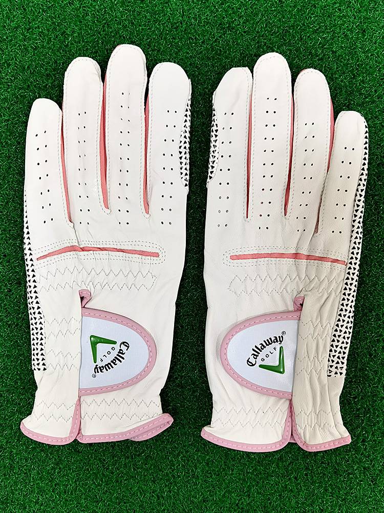 Hot lambskin leather golf glove women's two -handed sheepskin non -slip comfortable, breathable left and right hand golf gloves