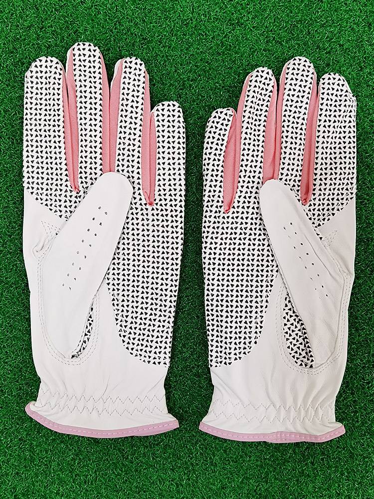 Hot lambskin leather golf glove women's two -handed sheepskin non -slip comfortable, breathable left and right hand golf gloves