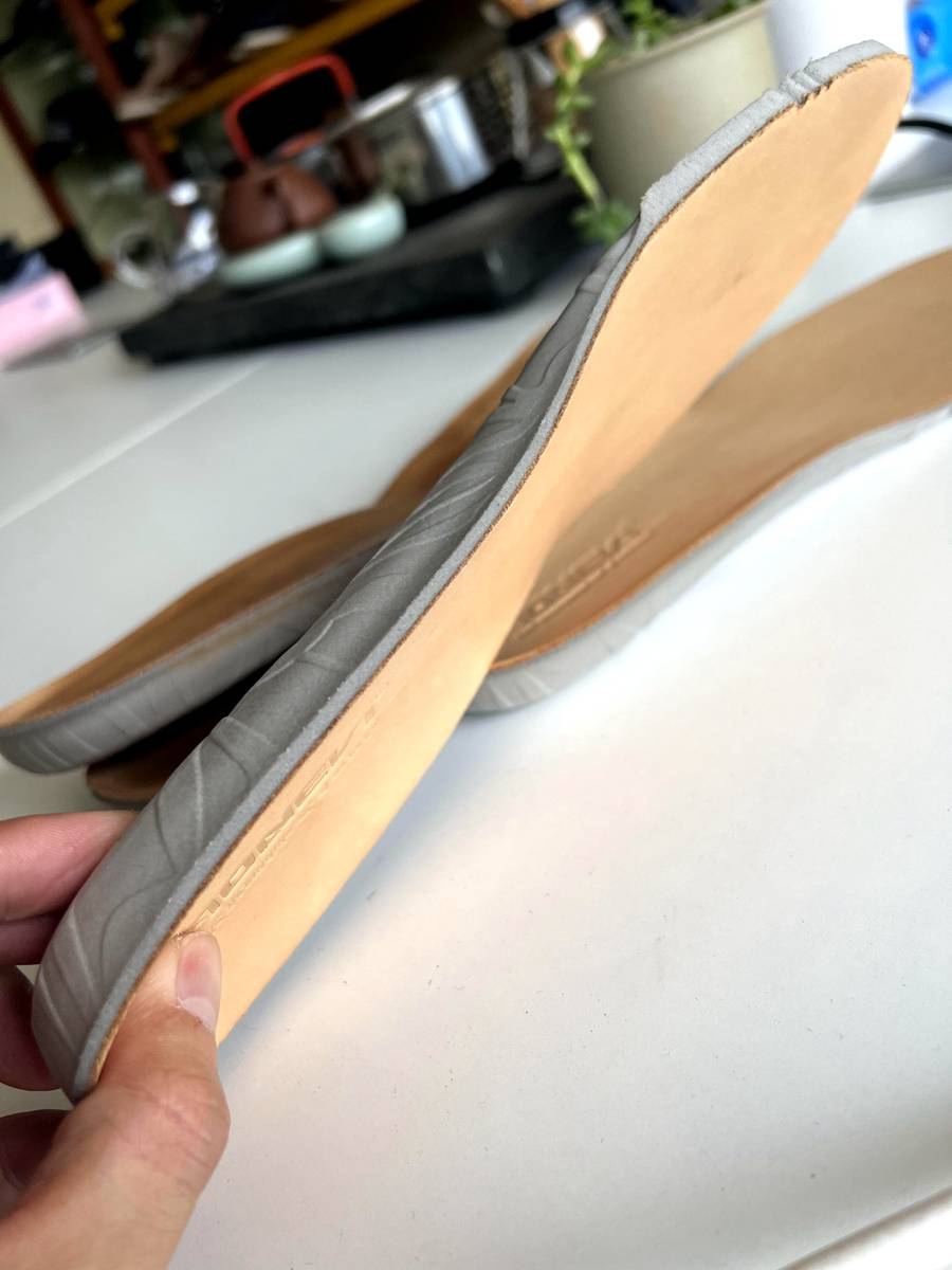 Increase high vegetable tanning leather head layer cowhide insoles vintage, sports breathable shock absorption workpiece men's leather