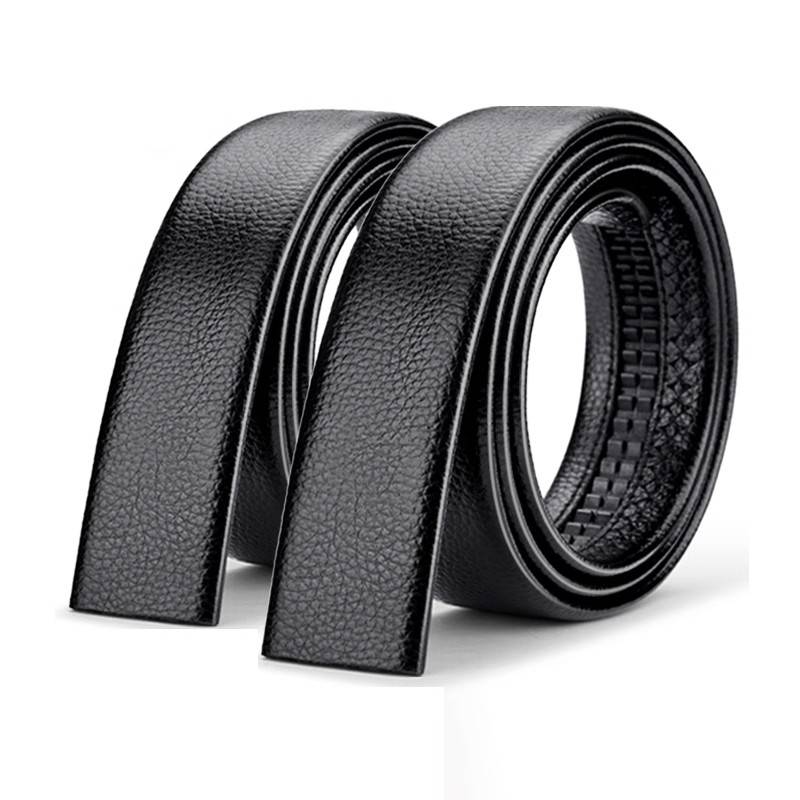 No -headed belt men's leather without taking the lead to automatically buckle the waist band pure leather high -end business pants leading layer of litchi pattern