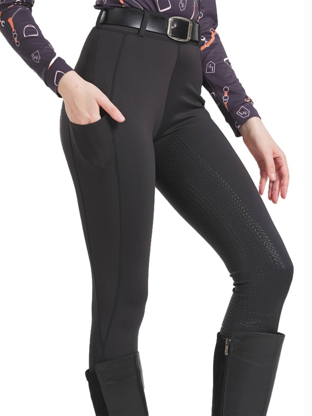 Summer women's riding pants silicone pants high bombs, breathable, wear -resistant equilibrium splitted equilibrium emozoa silicone riding 911