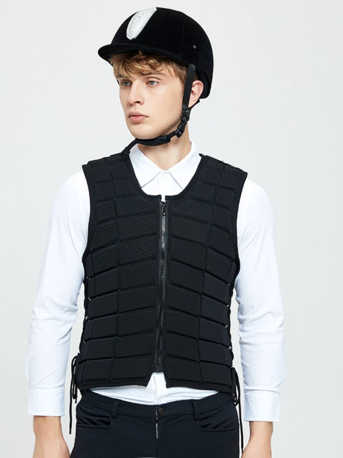 Professional equestrian suit outdoor sports riding men and women long -sleeved cowhide long horse boots, junior scholars riding equipment riding equipment