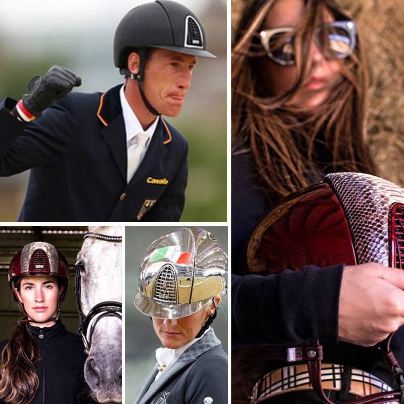 Italian KEP Equestrian helmet Golden Frame Big Hat Equelia Equestrian Equestrian Equestrian Movement