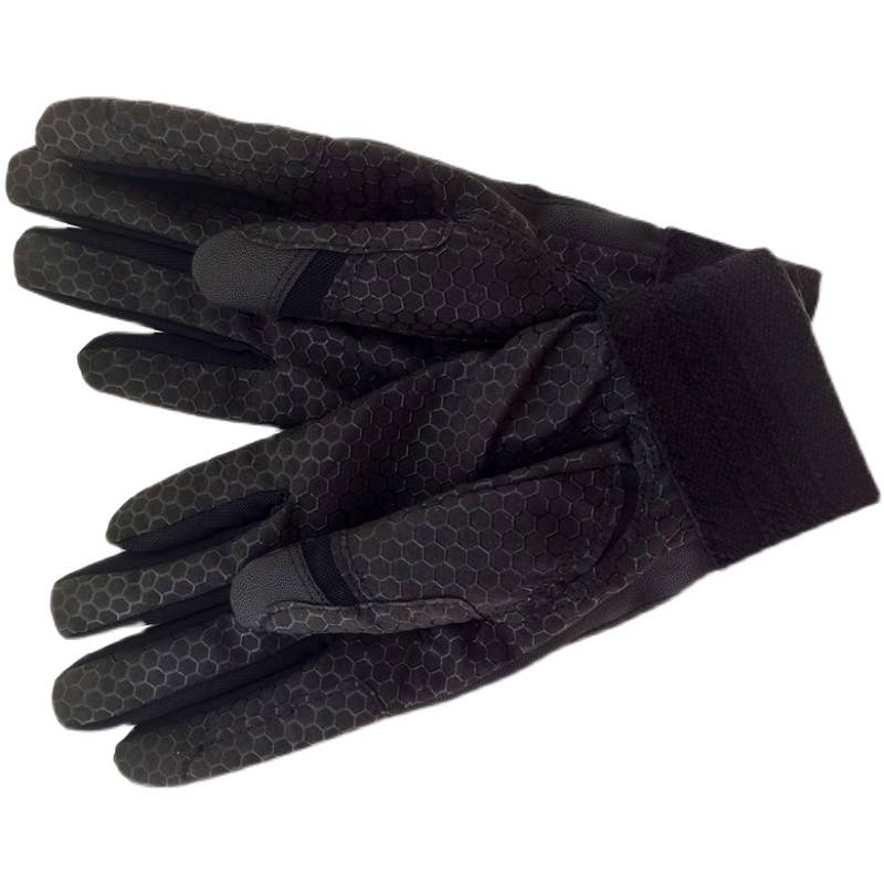 Ride with horse-pumping velvet and silicone-geled horse gloves