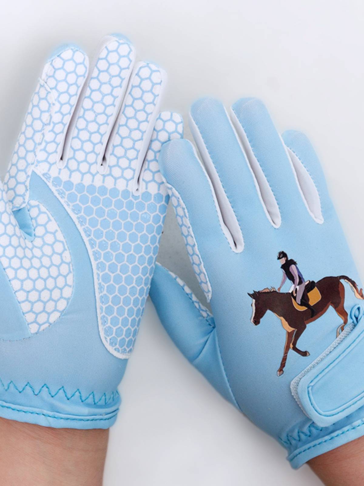 Children's equestrian glove equestrian equestrian equipment riding 3-year-old spring and summer breathable training riding anti-slip silicone gloves