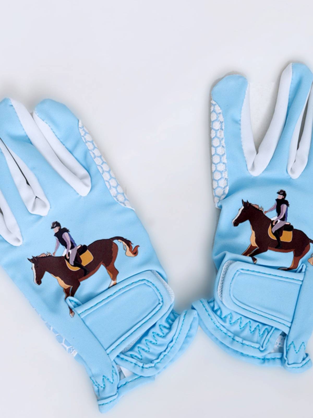 Children's equestrian glove equestrian equestrian equipment riding 3-year-old spring and summer breathable training riding anti-slip silicone gloves