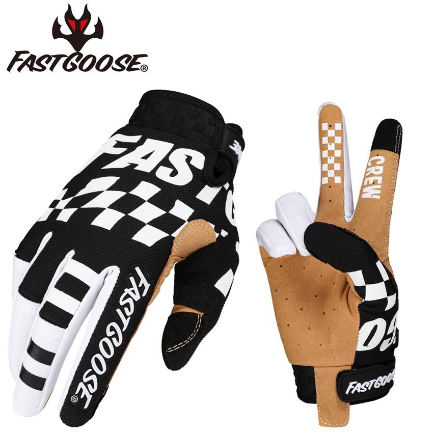 2023 touch screen new black+white bicycle mountain bike outdoor sports riding speed reduction and wear -resistant glove