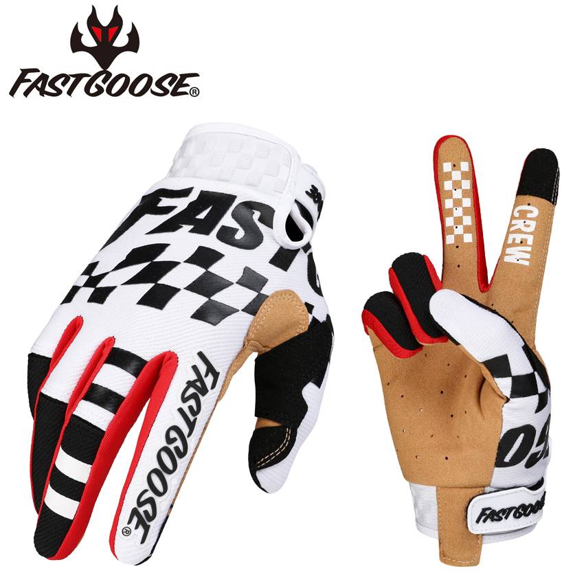 2023 touch screen new black+white bicycle mountain bike outdoor sports riding speed reduction and wear -resistant glove