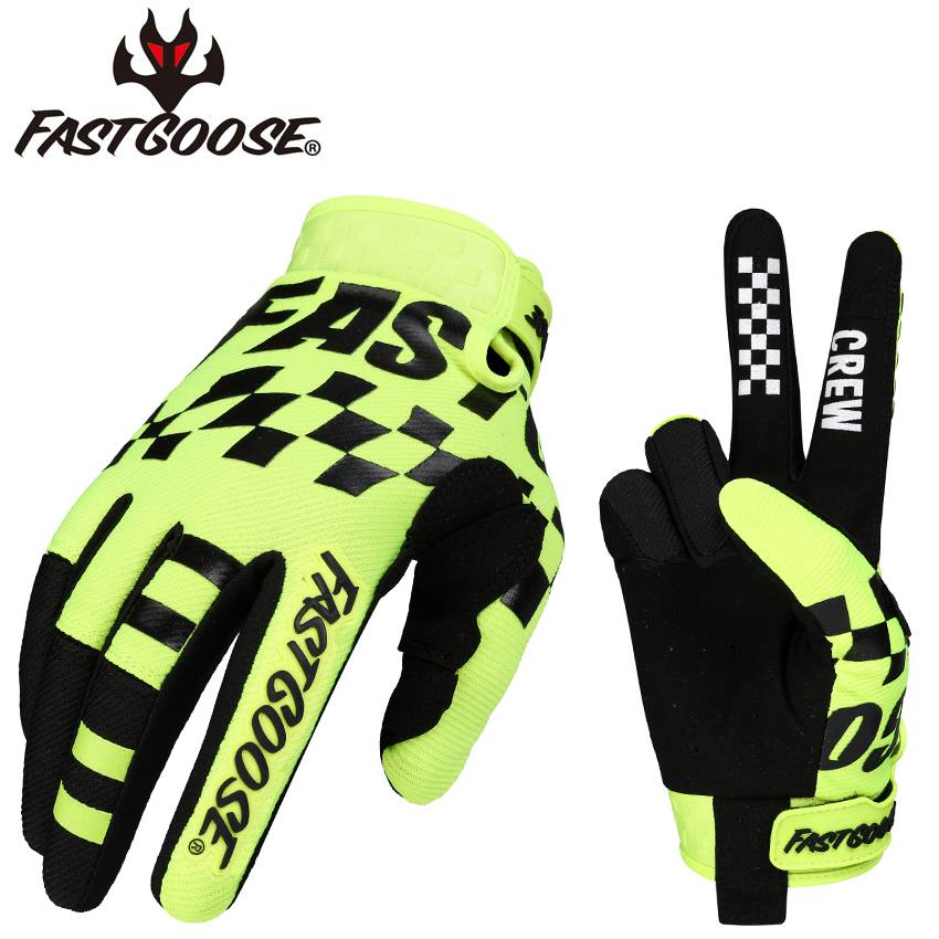 2023 touch screen new black+white bicycle mountain bike outdoor sports riding speed reduction and wear -resistant glove