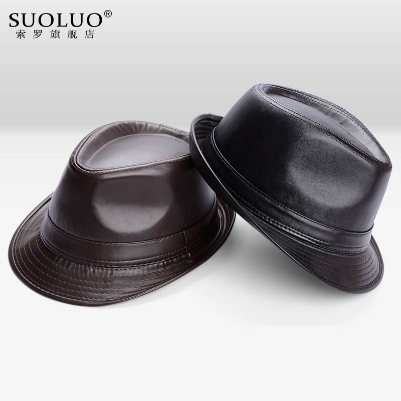 Black leather hats, chump and autumn