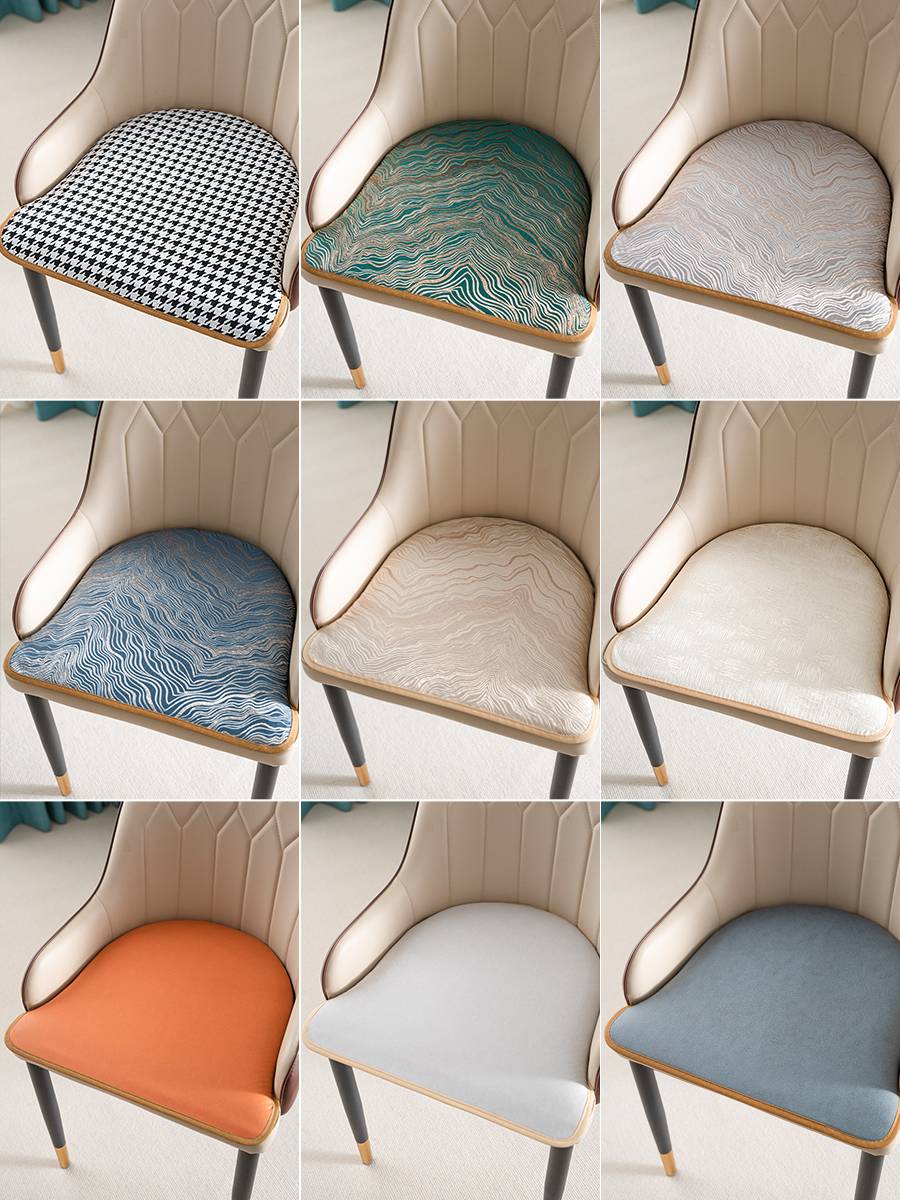Light luxurious and simple horse-hoove-shaped seats with four seasons of ski-proof chair mats for a thousand bird table chairs for the summer