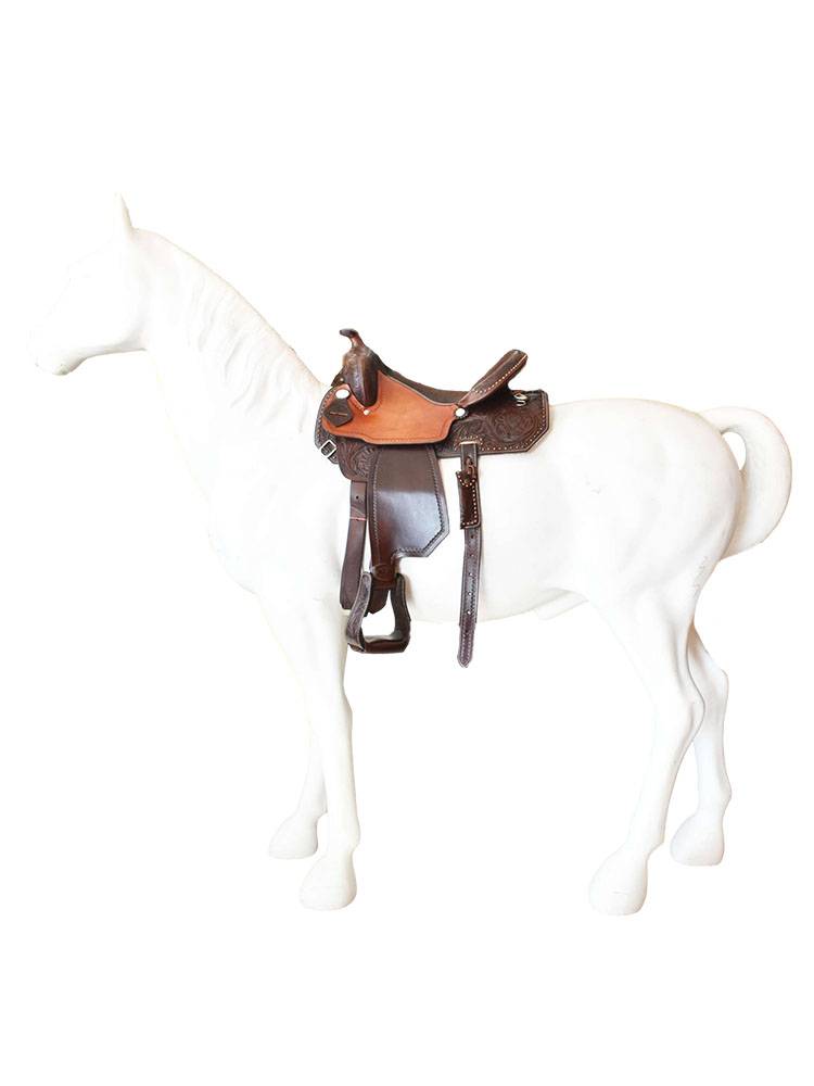 BillyCook full -western saddling flip -flocked seat twisted horseshow all -leather imported saddles and saddle riding saddle