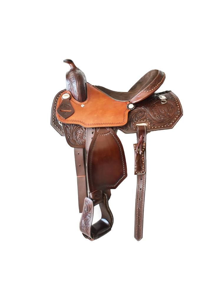 BillyCook full -western saddling flip -flocked seat twisted horseshow all -leather imported saddles and saddle riding saddle