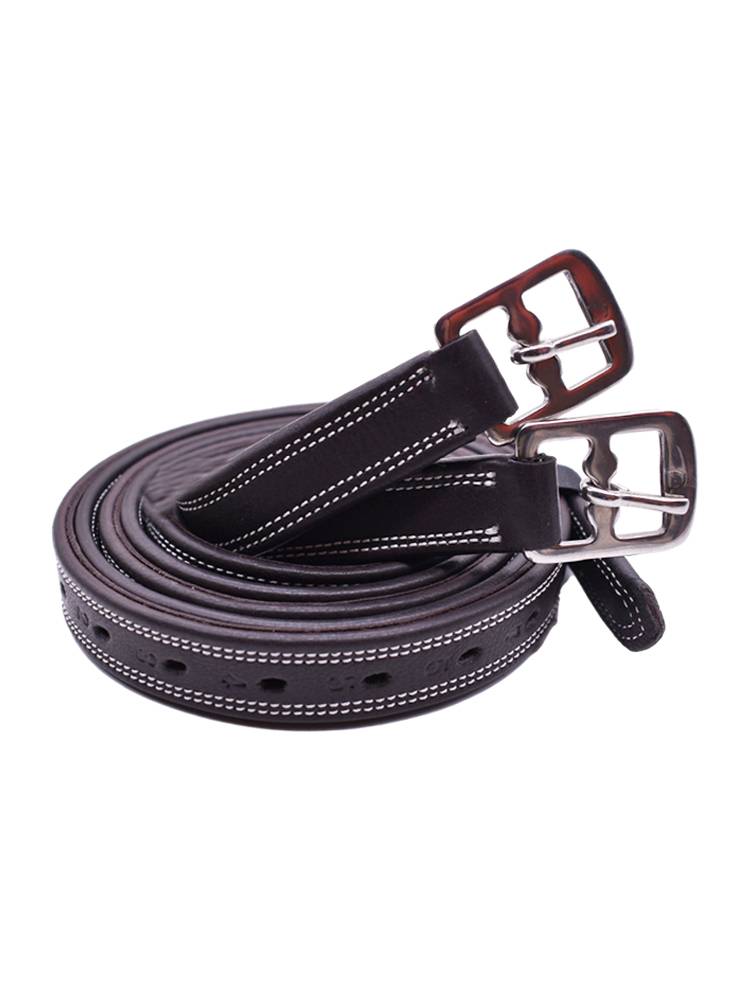 Comprehensive saddle horse pedal with British saddle accessories Pippeed horse saddle accessories black cowhide kick -leather leather saddling belt