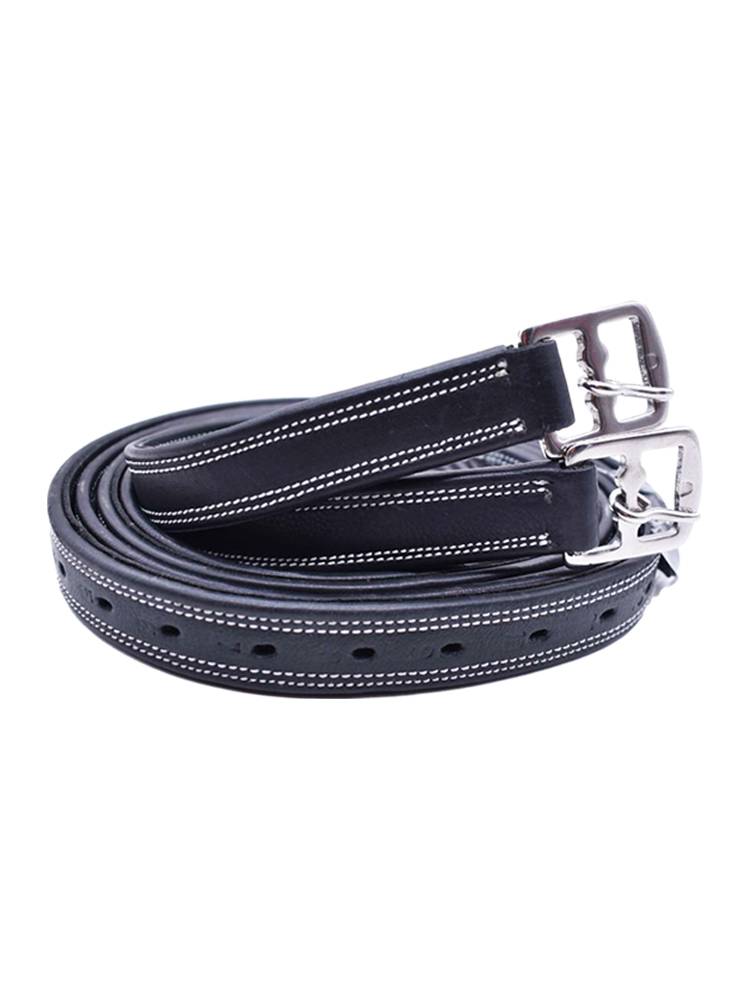 Comprehensive saddle horse pedal with British saddle accessories Pippeed horse saddle accessories black cowhide kick -leather leather saddling belt